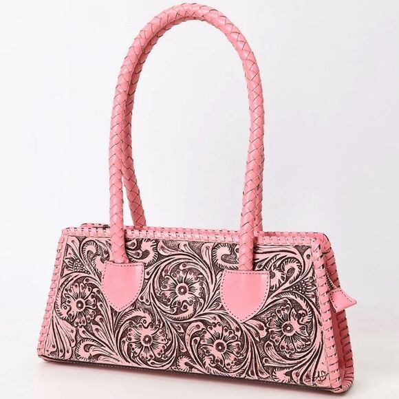 American Darling Handbags - American Darling Pink Clutch Shoulder Bag Genuine Western Hand Tooled Leather